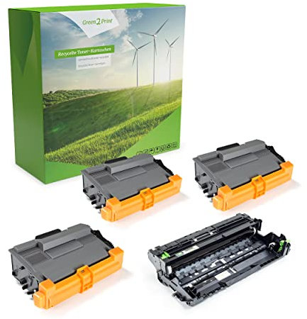 Green2Print 3X Toner, 1x Trommel 3 Kartuschen, Trommel 3X 8000, 1x 50000 Seiten ersetzt Brother DR-3400, TN-3480 passend für Brother DCP-L5500D, DCP-L5500DN, DCP-L6600DW, HL-L5000D, HL-L5100DNTT,