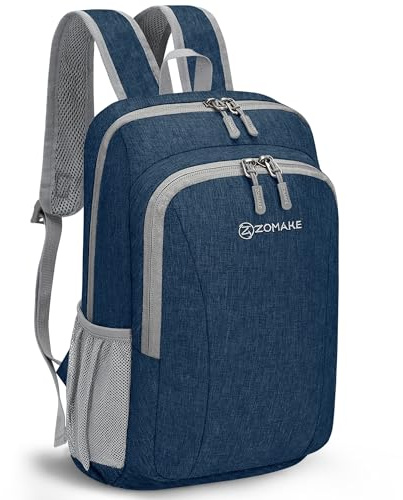 ZOMAKE Kleine Rucksäcke,Mini Tagesrucksack 10l Geeignet Für Kinder Herren Damen Leichter Rucksack Für Wandern Skifahren Trekking(Dunkelblau)