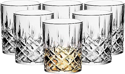 binsakao Lot de 6 verres à whisky à l'ancienne - 325 ml - Pour scotch, bourbon, liqueur et cocktail - Transparent