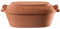 KADAX Cocotte ovale en terre cuite, casserole en céramique avec couvercle et poignées latérales, cuiseur vapeur en matériaux naturels, plat à gratin pour une cuisson sans graisse, marmite (6 l)