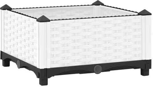 LAPOOH Hochbeet 40x40x23 cm Polypropylen, Palettenrahmen, Hochteich, Gemüsebeet, Kräuterregal Balkon, Blumenbeet, Kräuterspirale, Tomatenbeet, Pflanzhochbeet - 153304