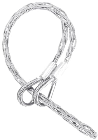 QUARKZMAN 13-18mm Od Câble Chaussettes de Tirage Grip 0.6M Double Tête Côté Tirage Fil Maille Puller Chaussettes Grip Outils de Tirage de Fil en Acier Galvanisé
