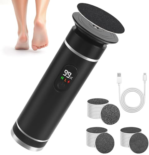 3 en 1 Rallador eléctrico pies con 60 almohadillas, 1000 rpm honey glow pie para cuerno (velocidad ajustable) para callos para pieles muertas y agrietadas para mujeres hombres pedicuras