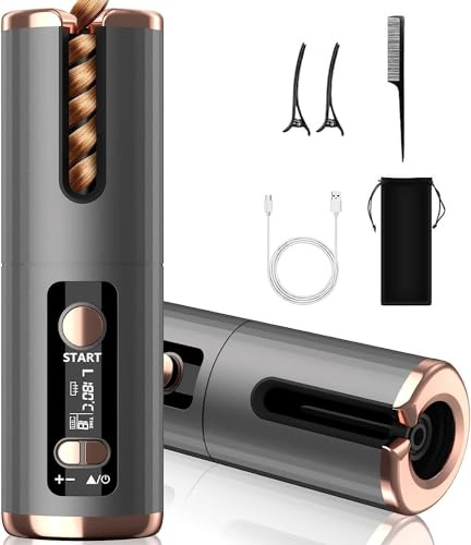 Rizador de Pelo Automático, Recargable USB Portátil