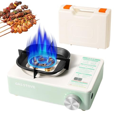 Fornello da campeggio portatile, utensile da cucina con valigetta per il trasporto, fornello da campeggio portatile, per escursioni, barbecue, viaggi in camper, viaggi, backpacking, festival