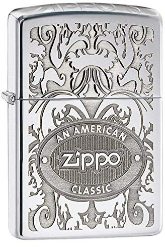 Zippo Gleaming Patina Lighter High Polished Cromo