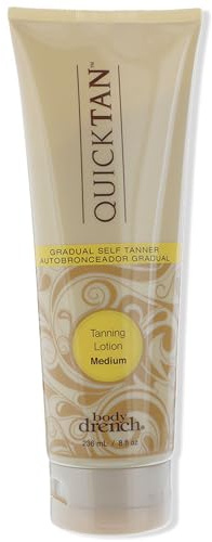 Body Drench Quick Tan Self Tanner Body Lotion, Medium Sunless Tanning 8oz
