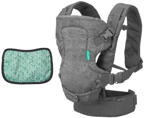 Infantino Flip Advanced 4-in-1 Babytrage – Ergonomische Babytrage mit 4 Tragepositionen – Für Säuglinge und Kleinkinder von 3,6-14,5 kg