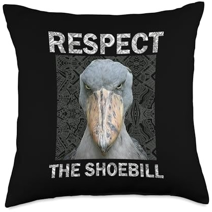 Respect The Shoebill African Bird Aztec Mayan Bird Lover Throw Pillow