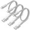 0,5m iPhone Ladekabel Kurz, 3Pack Geflochten USB A auf Lightning Kabel 50cm Original iPhone Schnellladekabel Kompatibel für Apple iPhone 14 13 12 11 Pro Max Xs Xr X 8 7 6 Plus SE iPad Air/Mini