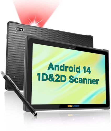 ONERugged Ultradünnes 5G Rugged Tablet mit Barcode-Scanner M195T, 10,1 Zoll Android 14 Enterprise Robustes Tablet, Inventarscanner, 8000mAh, 8GB+128GB Industrieller Outdoor-PC für WMS, Einzelhandel
