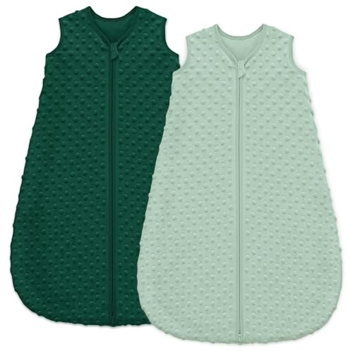 Unnivoll Saco de Dormir Bébé 0-6 Meses, Saco Dormir Bebe Invierno TOG 1.5, Súper Cálido para Bébé Recien Nacido Niñas Niños 67 cm Verde Bosque