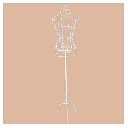SHANYAYALI Schneiderpuppe, weiblich, Torso-Körper, Metalldrahtrahmen, Kleiderständer, für Kleidung, Weiß