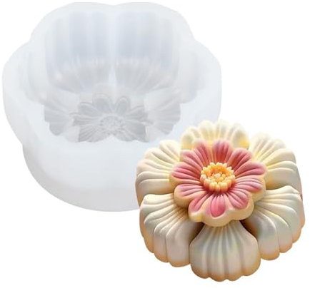 Moule à gâteau en silicone anti-adhésif en forme de fleur pour pâtisseries