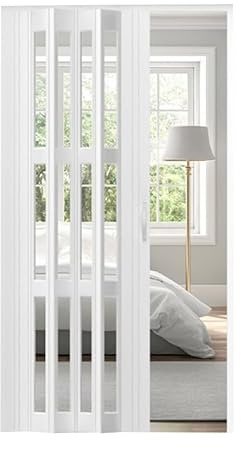 PVC-fälldörrar, dragspelsdörrar Inomhus dragspelsdörrhandtag i akrylpanel, flerfärgad, flera storlekar(White,140x180cm)