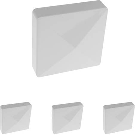 SHINEOFI 4 Tapas Piramidales para Postes de Pvc Instalación a Presión, Diseño Plano y Resistente para Cercas y Buzones en Exteriores, Paquete de 4 Unidades