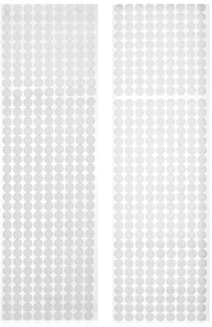 ULTECHNOVO 306 Pares Puntos Autoadhesivos de 10mm, Puntos Adhesivos para Globos, de Poliéster, Blancos, Cierre de Gancho y Bucle para Manualidades DIY y Decoración