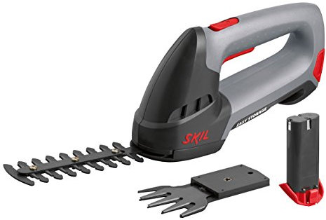 Skil 0750AA - Tijeras cortacésped/cortacetos (2 baterías litio de 4,8 V/ 1,3 Ah, batería de repuesto, cargador, 2 cuchillas, Easy Storage)