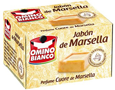 Omino Bianco - Pastilla de Jabón de Marsella para Tejidos Delicados, Ingredientes Naturales y Biodegradables, 250g - Pack de 6