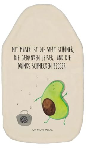 Mr. & Mrs. Panda Wärmflasche Avocado Tanzen - Geschenk, Wärmekissen, Party, Veggie, Singen, Wärmflasche mit Bezug, Wärmflaschenbezug, Kleine