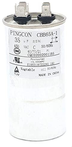 Fasizi Motor Condensador 35uF CBB65 para Aire Acondicionado 450VAC SH 40/70/21 50/60Hz