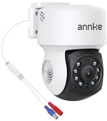 ANNKE 1080P 2MP AHD CCTV Home Surveillance Dome PT Wired Camera with 350° pan and 90° tilt, 100ft IR Night Vision, IP65 Weatherproof Security Add–On Cam for Outdoor Use, Wide Compatibility - APT200