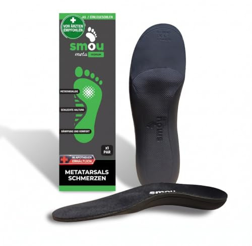 Plantillas Metatarsalgia SMOU Meta Premium – Con Almohadilla Metatarsal y Soporte Arco – Para Neuroma de Morton y Pies Planos – Gel PU y Memory Foam – Plantilla Hombre y Mujer Uso Diario