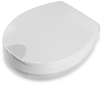 Croydex WL420022H Ramor Raised 5cm Toilet Seat with Anti-Bacterial, Everfast Fixings, White