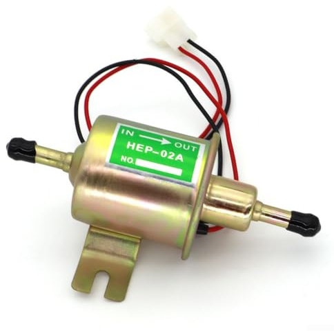 Elektrische Kraftstoffpumpe HEP02A, Universal 12 V Gas Diesel Inline, Niederdruck 47 PSI, Kolben-Typ Kraftstoffversorgung, stabile Ölversorgung, Schlauchschnittstelle 8 mm