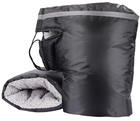 WEGREAT Rollator Gants de guidon de moto, manchons de guidon chauds, universels, protection étanche, chauffe-mains, manchons de guidon thermiques, protection des mains pour guidon, gants d'hiver noirs