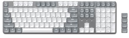 Satechi Clavier Mécanique 75% SM3, QWERTY US, Bluetooth, 108 Touches, Rétroéclairé et Rechargeable, Idéal pour Le Gaming, pour Mac et Windows (Gris Clair, Distribution Américaine)