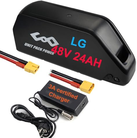 Batterie Velo Electrique 48V 26AH LG5200 Long Range Batterie Rechargeable au Lithium-ION Batterie pour 48V 1500W 1000W 750W 500W 250W Motor