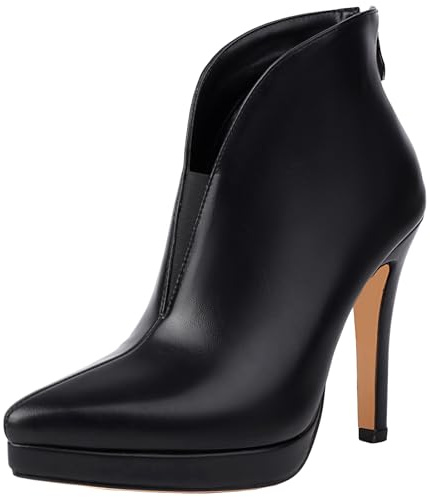 CHICMARK Botines de tacón alto con cremallera interior para mujer, Negro , 37 EU