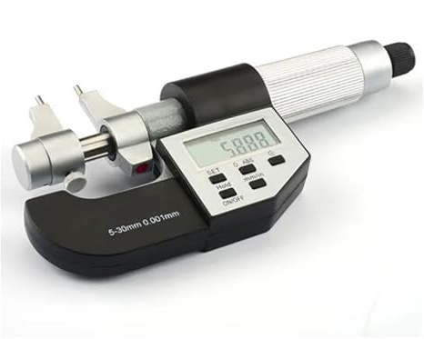 Micrómetro, Micrómetro digital 5-30 mm 25-50 mm 50-75 mm 75-100 mm Micrómetro interior IP54 0,001 mm mm/pulgada Calibrador electrónico de precisión alta precisión, fácil de transportar(75-100mm NO Loo