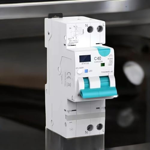 Diferencial auto rearmable, superinmunizado rearmable Clase A reconexión automática 40A 30mA 6Ka Disyuntor Rearmable carril Tuya RCBO Rearme Automático (Clase A con Wifi)