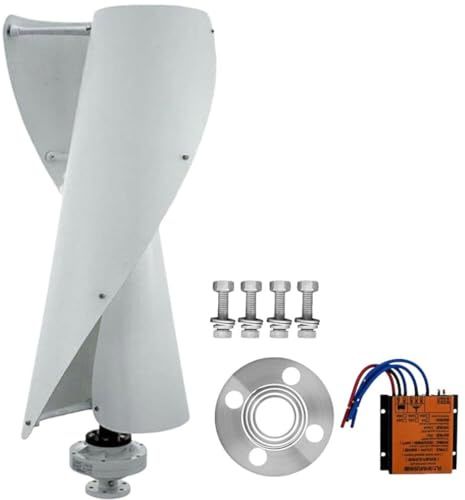 Vertikal vindkraftverk 12 V/24 V - Helix magnetisk axel vindkraftverk med styrenhet, hybrid solenergisystem, 2 blad för marint och hemmabruk