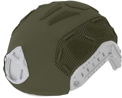 Krydex Taktiskt hjälmskydd för snabb hjälmstorlek M L XL maritimt hjälm Airsoft paintball hjälm (ranger grön, L)
