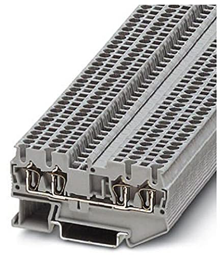 PHOENIX CONTACT ST 1,5/S-QUATTRO Durchgangsklemme, 1,5 mm² Nennquerschnitt, 4 Anschlüsse, Grau, 50 Stück