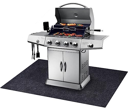 Gas Grill Mat,BBQ Grilling Gear for Gas/Absorbent Grill Pad Lightweight Washable Floor Mat to Protect Decks and Patios from Grease Splatter,Against Damage and Oil Stains or Grease Spills (36”×72“)