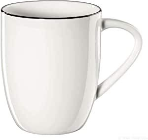 EKM Living ASA Henkelbecher, ligne noire LIGNE d. 8,5 cm, h 9 cm, 0,35l 1913113 ! Vorteilsset beinhaltet 2 x den genannten Artikel und Set mit 4 Edelstahl Strohhalme