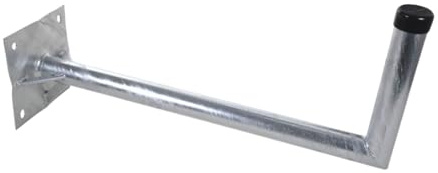 Erwin Weiß GmbH Wandhalterung Stahl Abstand 69 cm I Wandhalter | für Satellitenschüsseln & Wetterstationen I Stahlrohr Durchmesser 48 mm I Winkel Wandhalterung für Sat Antenne