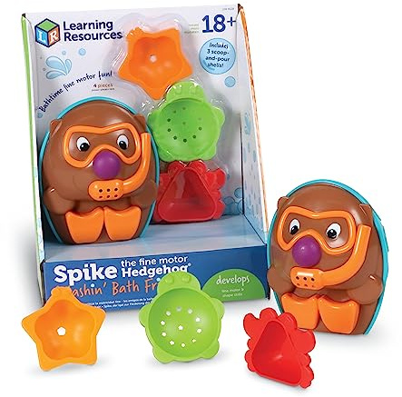 Learning Resources Spike, der Igel zur Förderung der Feinmotorik und Seine Badespaß-Freunde, Lernspielzeug für Kleinkinder, Kleinkind Badewanne, Spielzeug für das Planschbecken, Wasserspielzeug, 2+