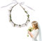 Molyorch Boho Coroncina Fiori, Fascia per Ghirlande Floreali, Fiori Fasce Floreali, Usato per Copricapo di Fiori da Sposa, Festa Della Ghirlanda, Oggetti di Scena Foto (Bianco)