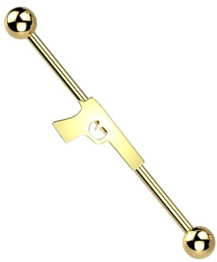Taffstyle Industrial Piercing Pistole Barbell Chirurgenstahl Hantel Stab