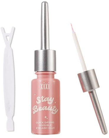 Eyelash Glue, Clear False Lashes Glue Waterproof Strong Hold Fast Drying for Individual Cluster Lash Latex Free Adhesive for Women Girls