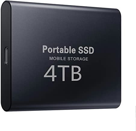 Tipo C USB 3.1 SSD Memoria flash portátil SSD de 4 TB Disco duro SSD portátil Disco duro SSD para computadora portátil de escritorio (Color: Negro, Tamaño: 2 TB)