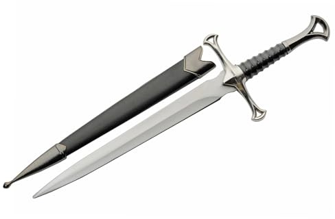 12.5 Silver Needle Pointed Replica Dagger Knife With Sheath