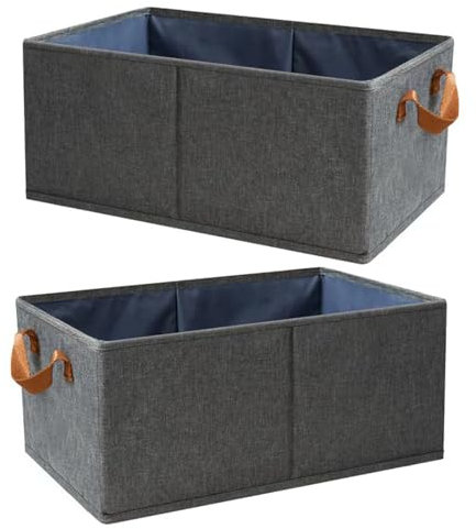 Paquete de 2 cajas plegables de almacenamiento de ropa con cajones, organizador de jeans y prendas