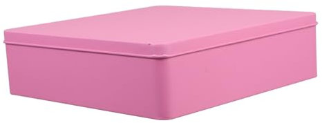 Garneck Scatola Di Metallo Extra Large Con Coperchio Per Biscotti e Snack Contenitore Portatile Stagnato Per Organizzazione Casa e Cucina Design Elegante Rosa