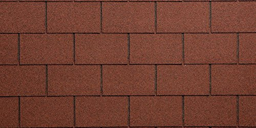 Eco Roof Cubierta para tejado, Bituminosa, granagliata, rojo